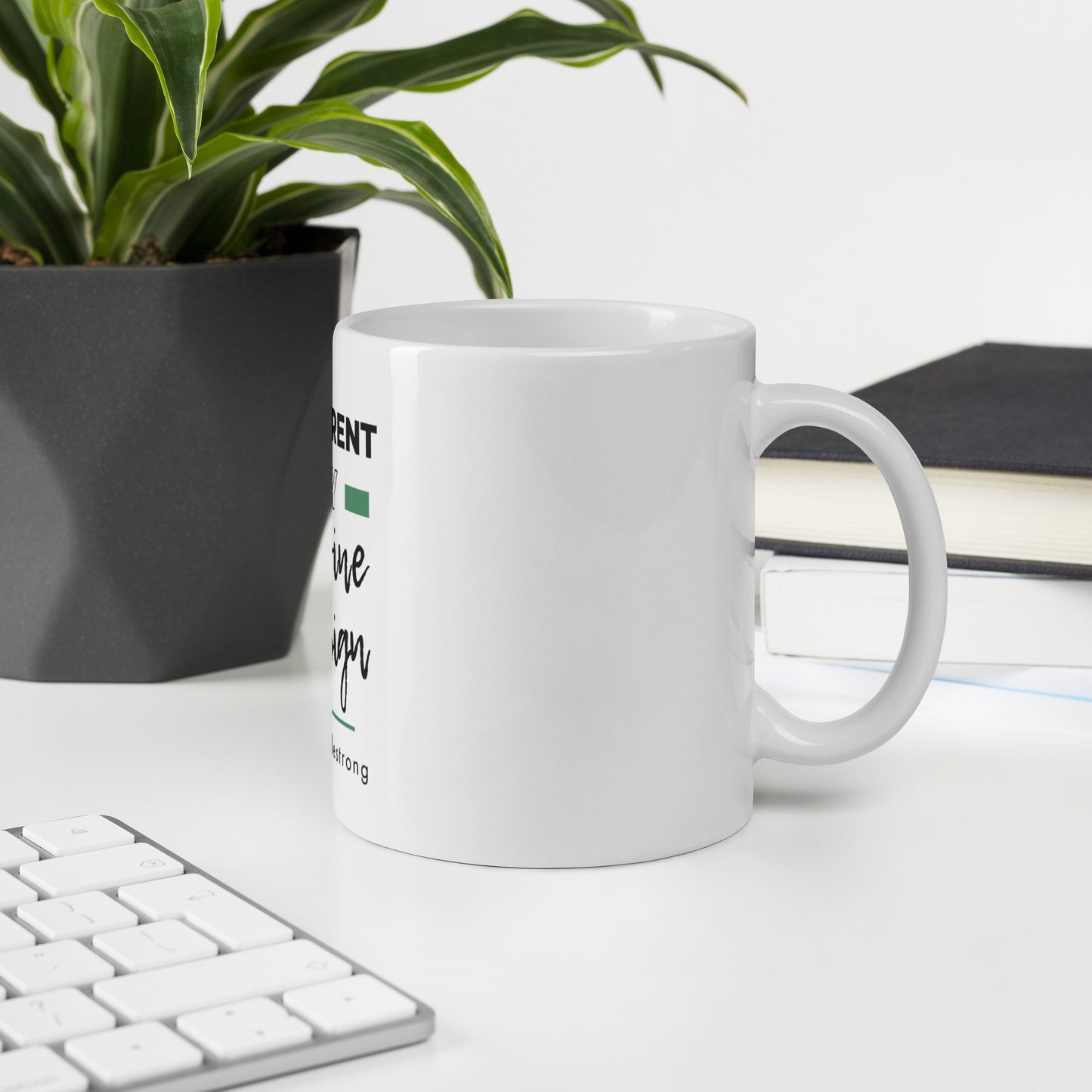 White glossy mug